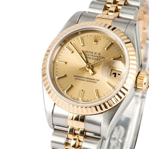 rolex ladies two tone oyster perpetual